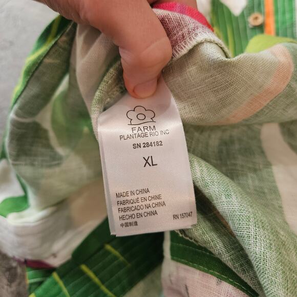 Farm Rio Tropicalistic Linen Mini Dress Size XL Vacation - Picture 5 of 9
